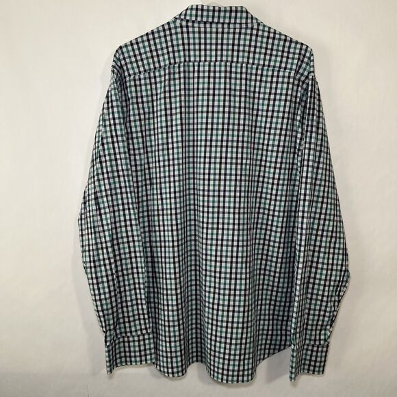 Bonobos Slim Fit Button Up Shirt Mens Size XXL 2XL Green Blue Gingham Check EUC - Picture 9 of 11